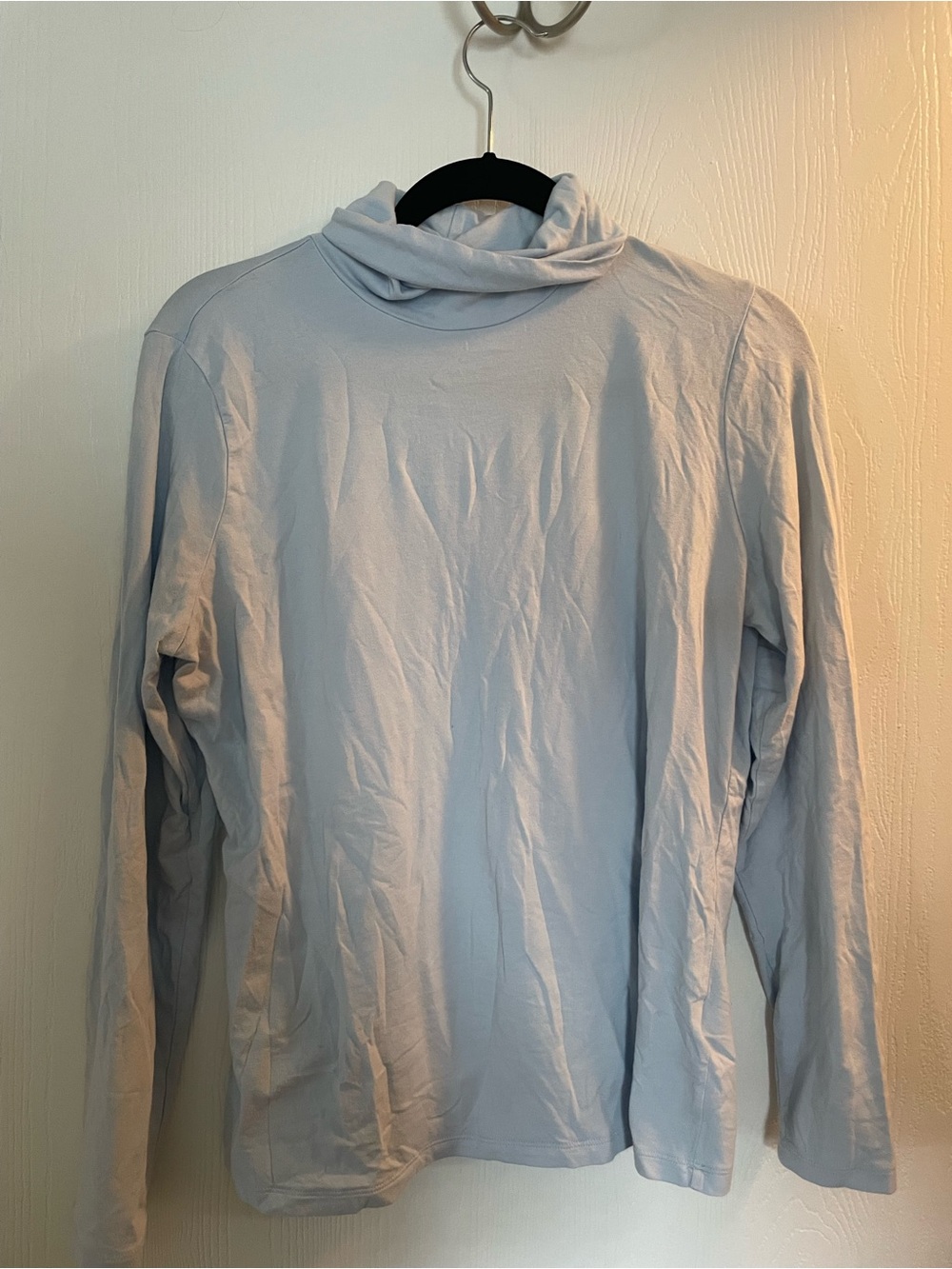 Lands' End Women's Light Blue Long Sleeve Turtleneck Tee